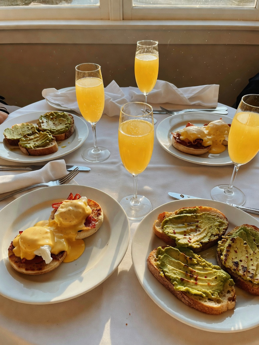 brunch with the crew always turns into competitive mimosa tasting and way too ma
