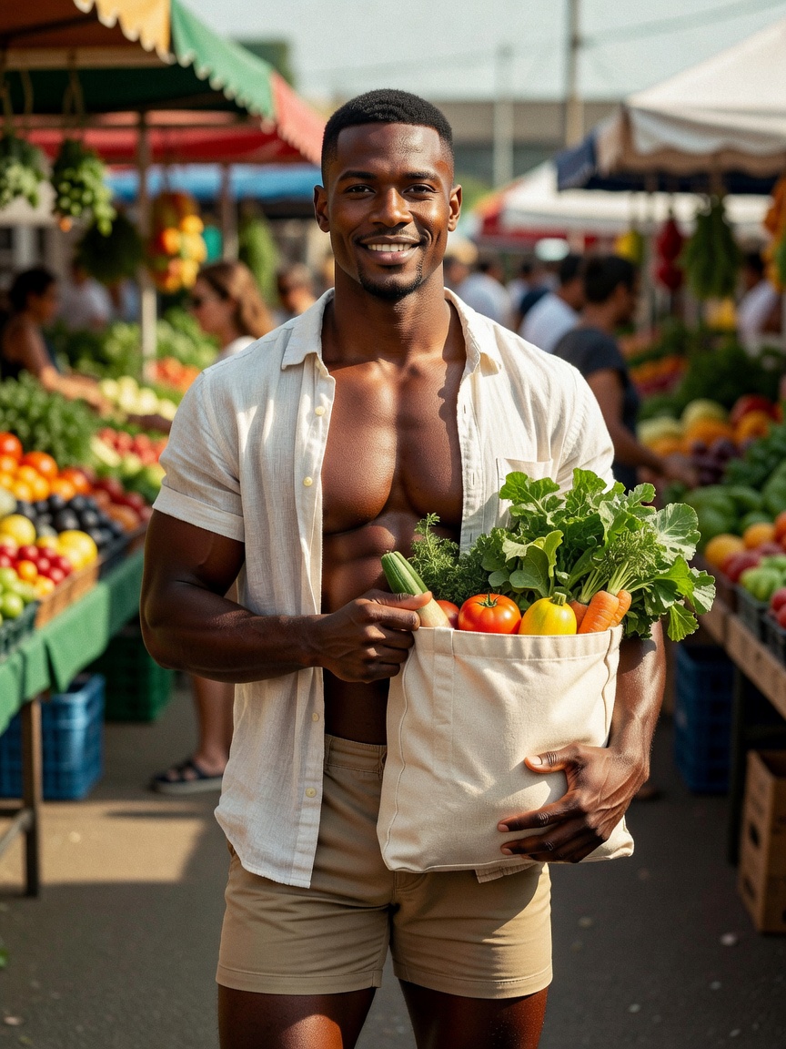 sun hitting right, fresh veggies in the bag and even fresher perspective on life. who else out here 