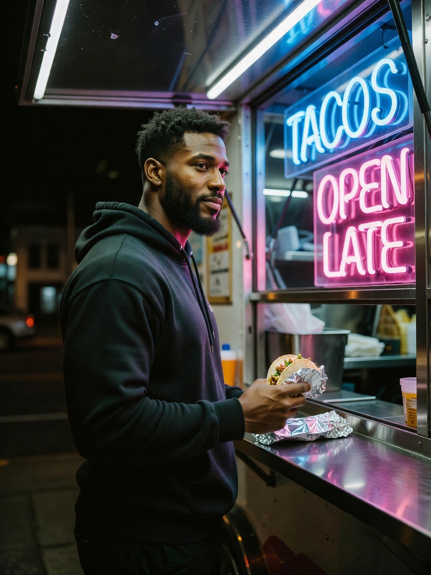 2am al pastor tacos hitting different after the session. nothing beats street fo