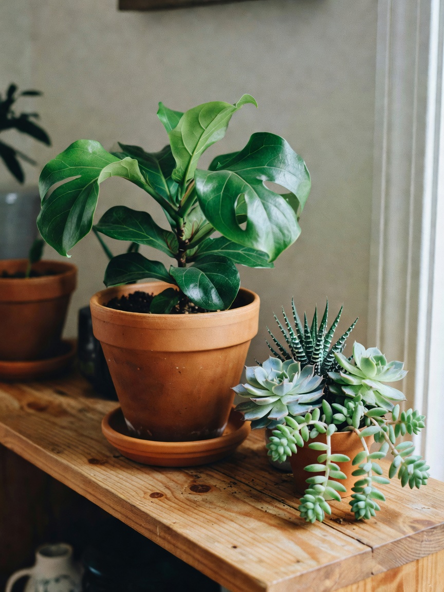 Finally repotted the succulents and added that new monstera I found last weekend