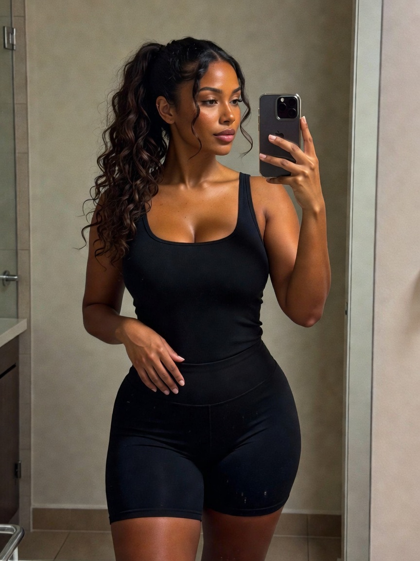 quick fit check before i run these errands, feeling myself in this comfy set 😏 