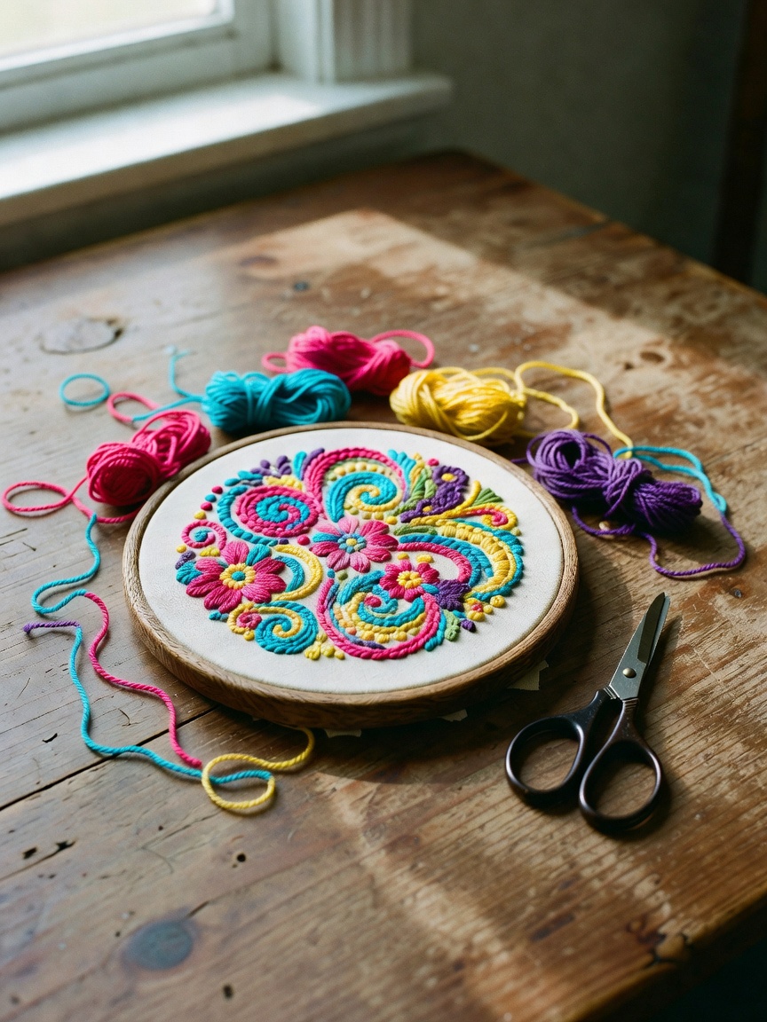 spent the whole afternoon trying to finish this embroidery piece for mum's birth