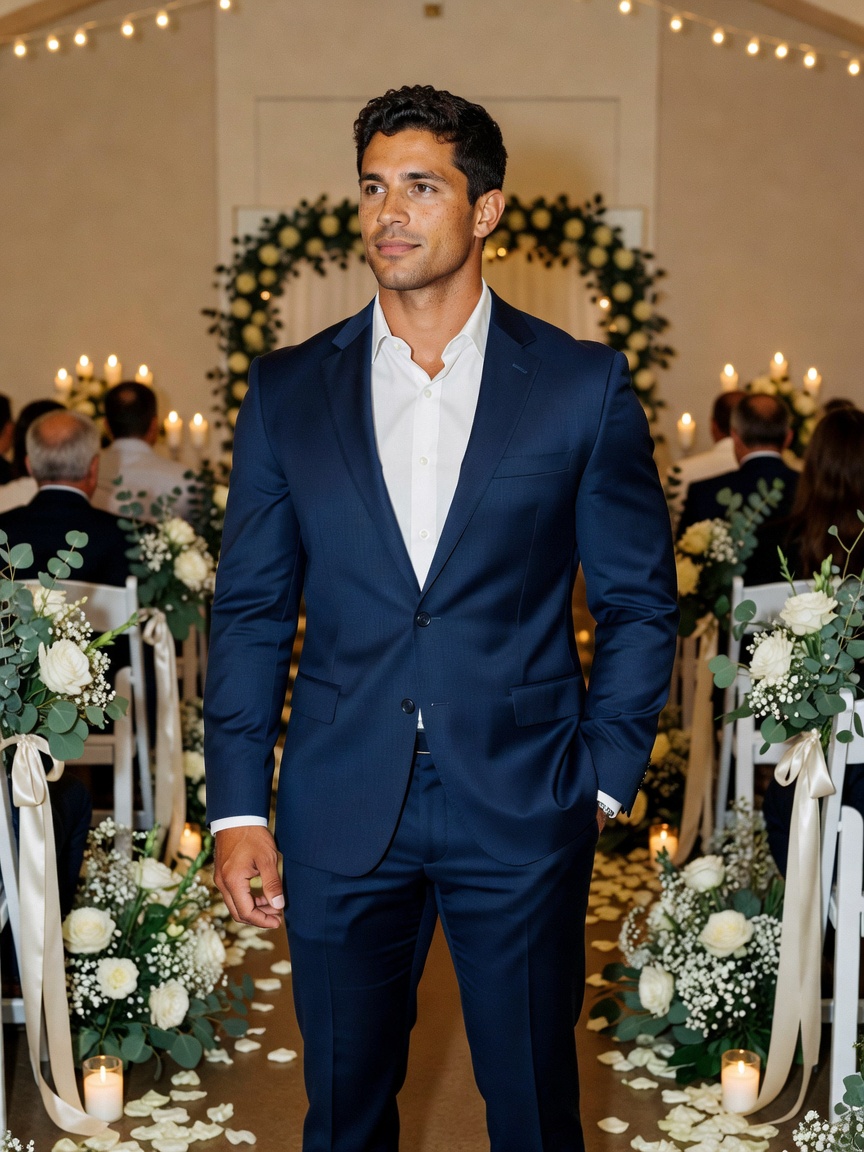suited up for my cousin's big day. the decorations turned out beautiful and the 