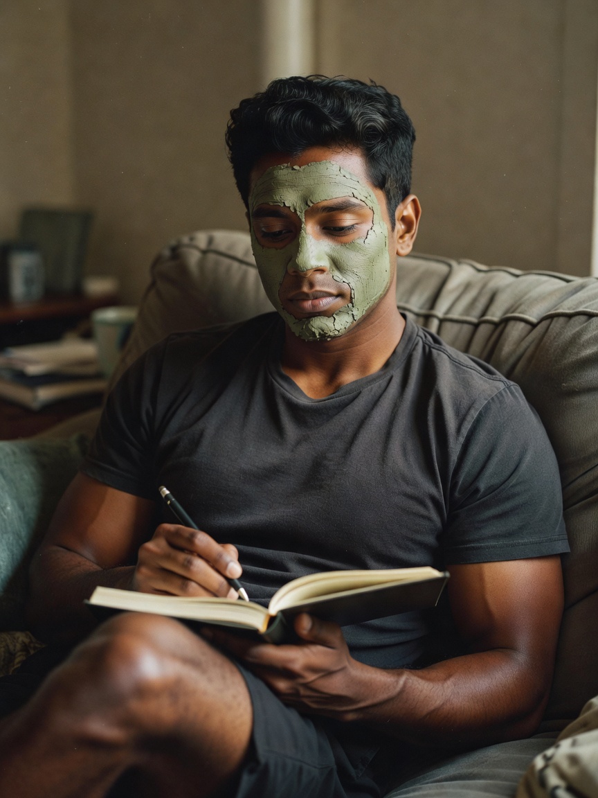 Sunday reset mode. Face mask on, herbal tea brewing, feet in a warm soak and som