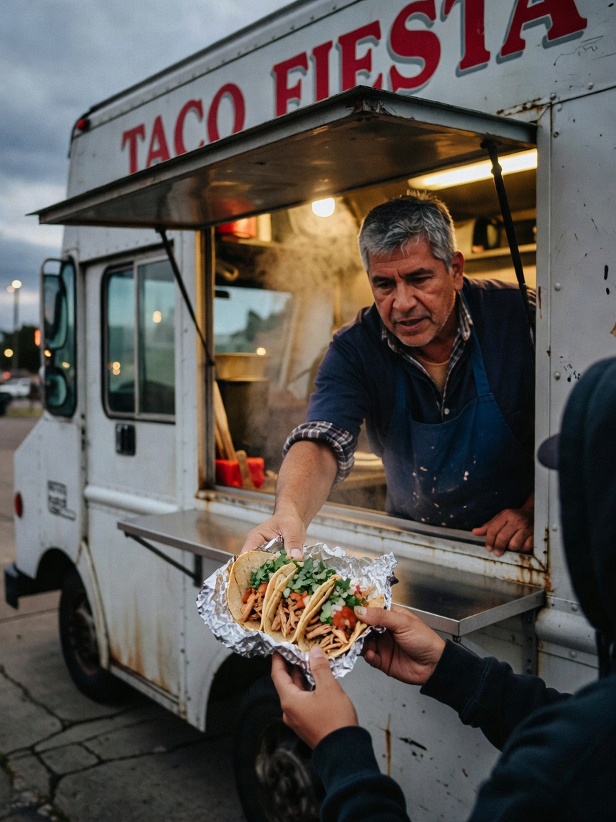 Street food tour continues. These tacos from the corner truck hit different afte