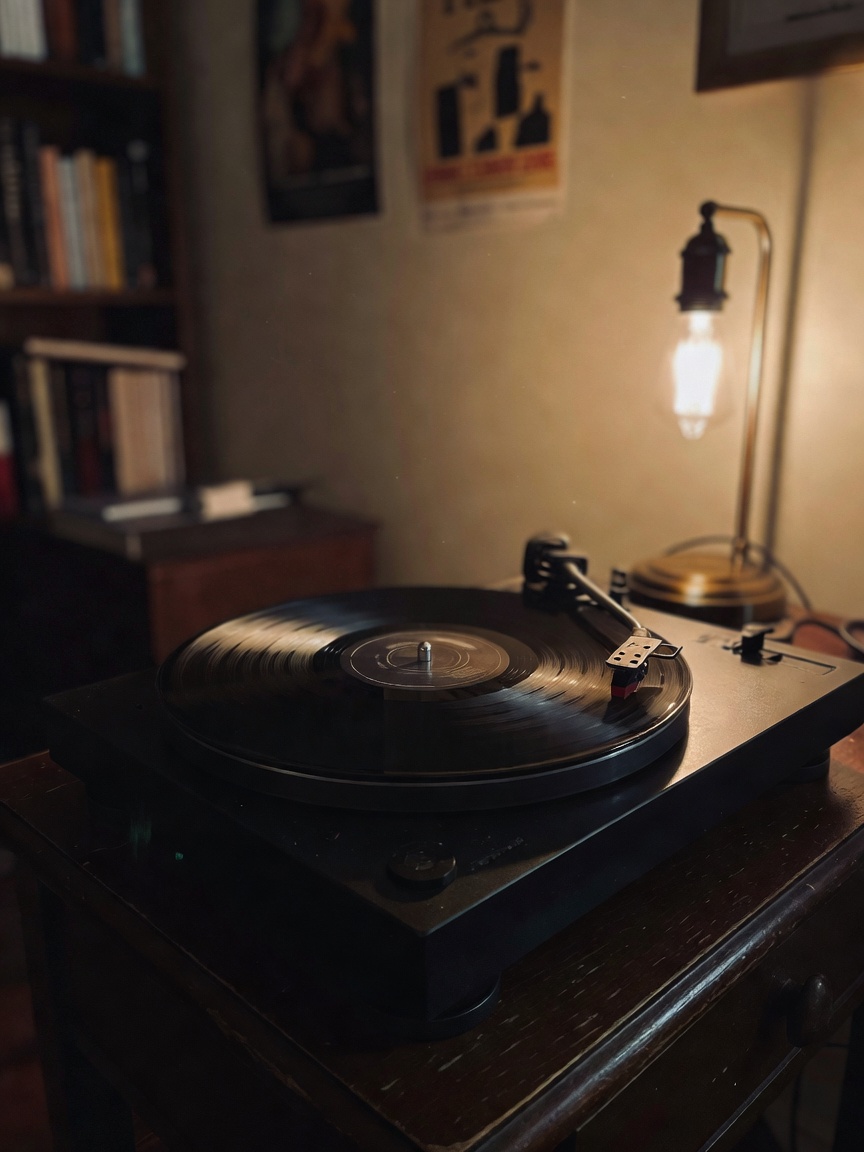 Late night vinyl spins turning into my next beat idea. Nothing beats that crackl