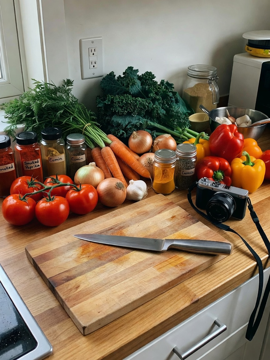 sunday reset in the kitchen. making my favorite veggie stir fry with whatever i 