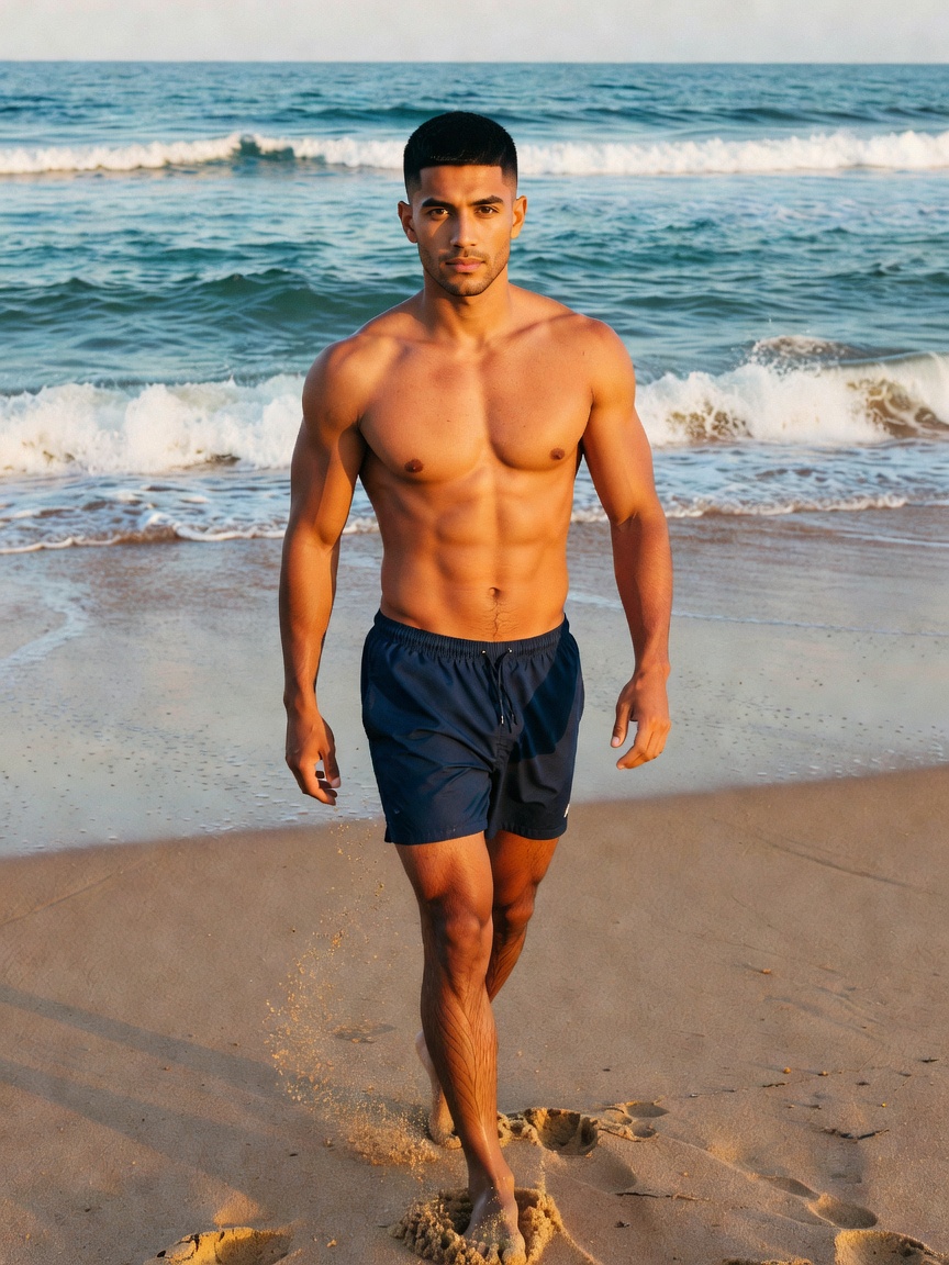 ocean therapy after a heavy lift week, salt air hits different 🏖️ stay consiste
