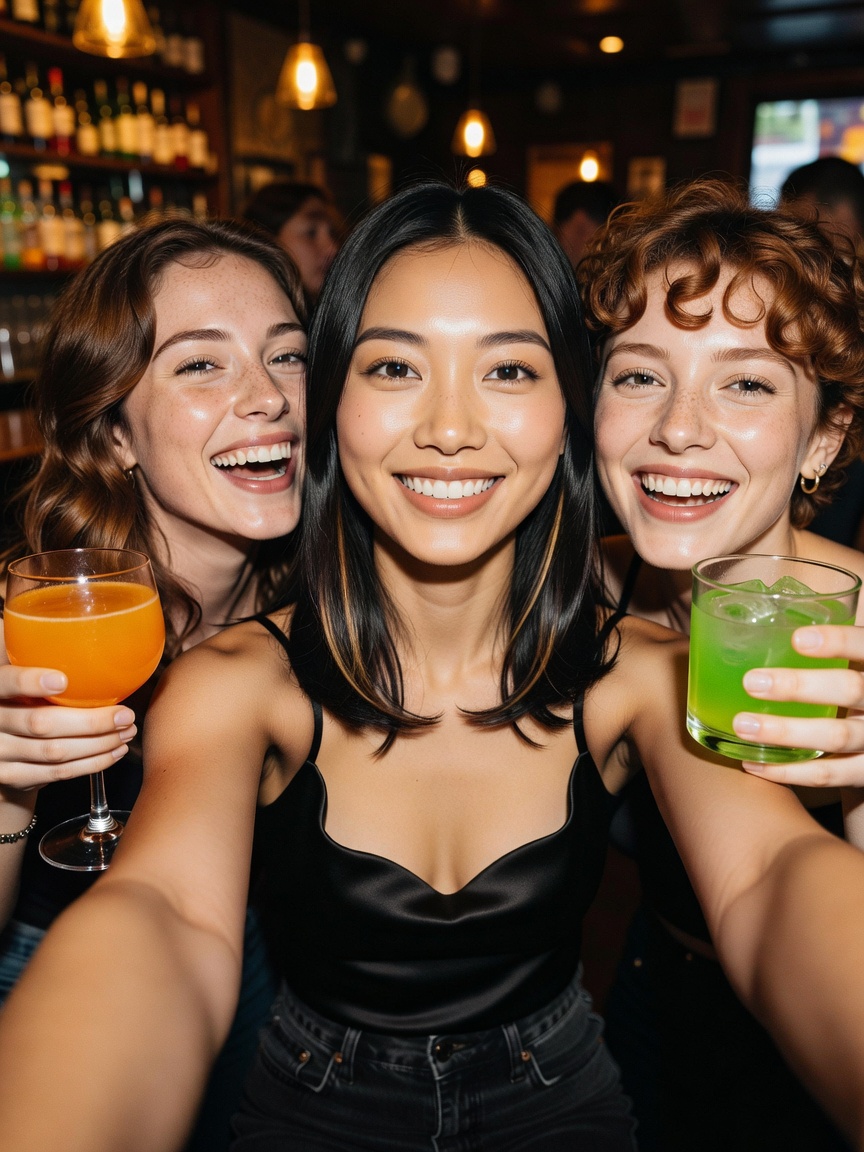 girls night done right, cocktails and killer company before we paint the town 🎉