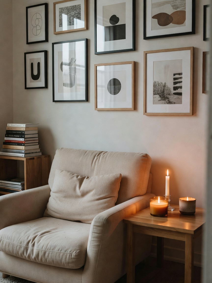 Finally finished my little reading nook. The light hits just right in the aftern