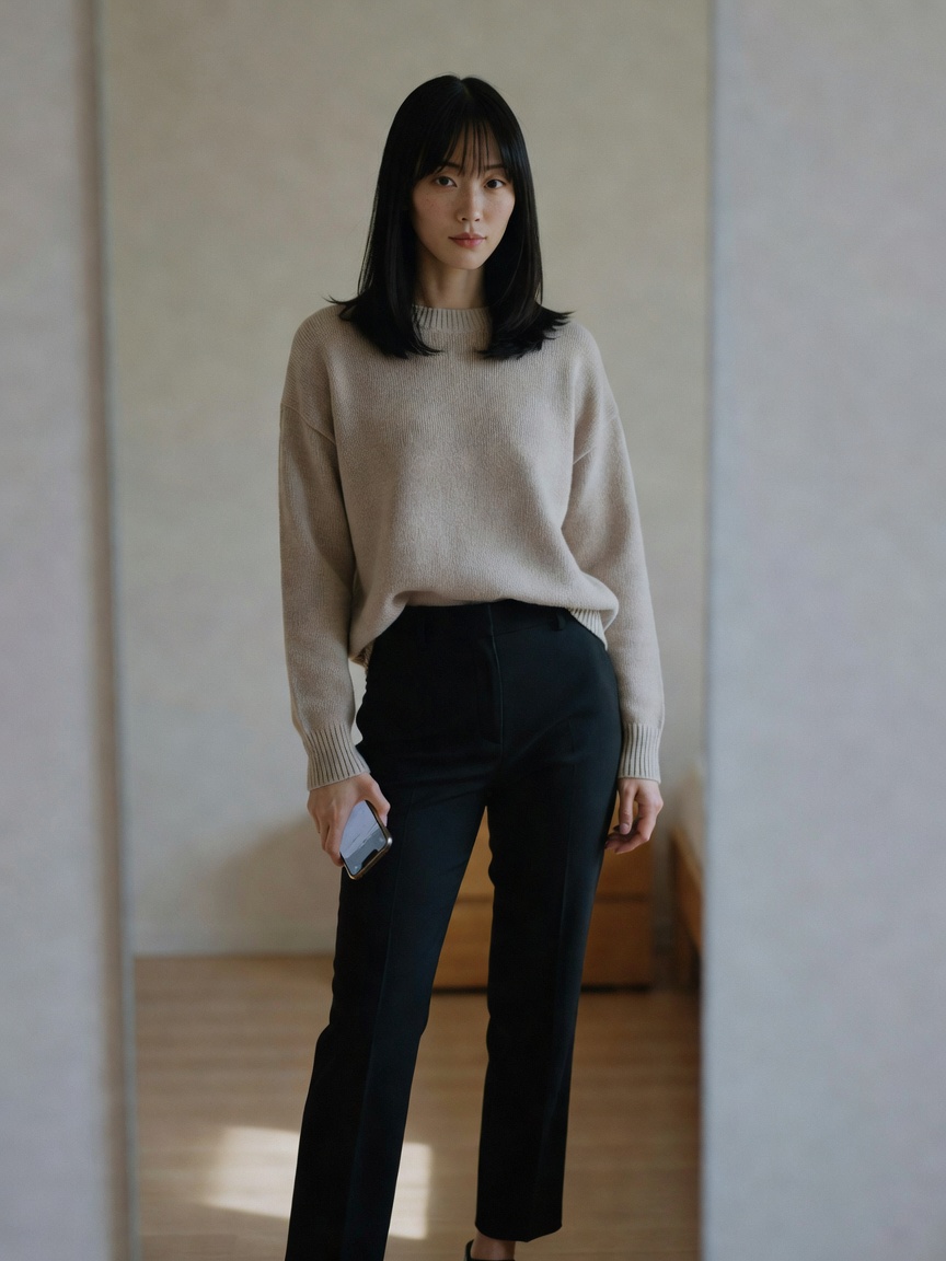 Ootd that actually makes me want to leave the house. The gold hoops are doing th
