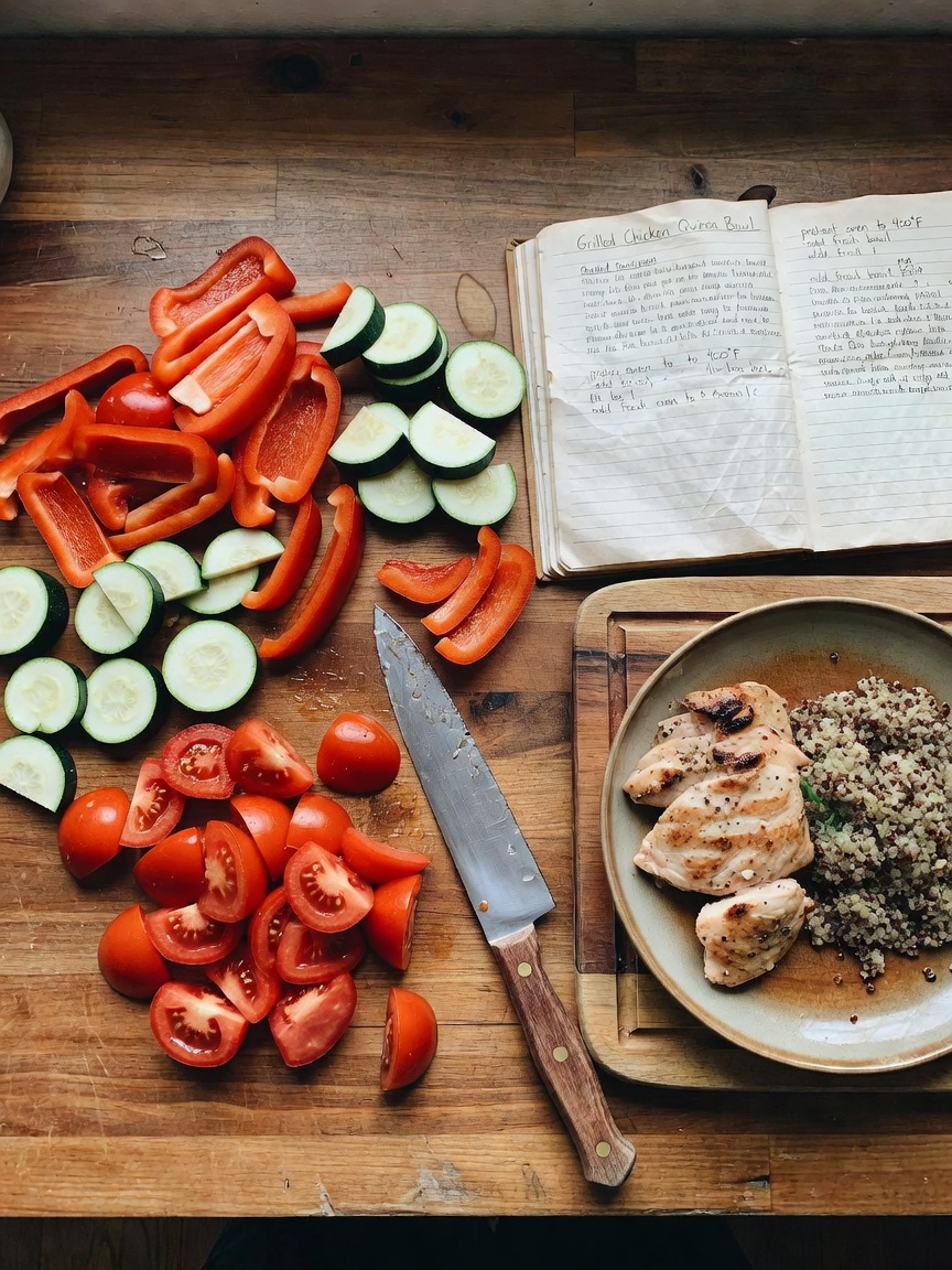 meal prep sunday in full swing chopping all the veg for this new recipe. kitchen