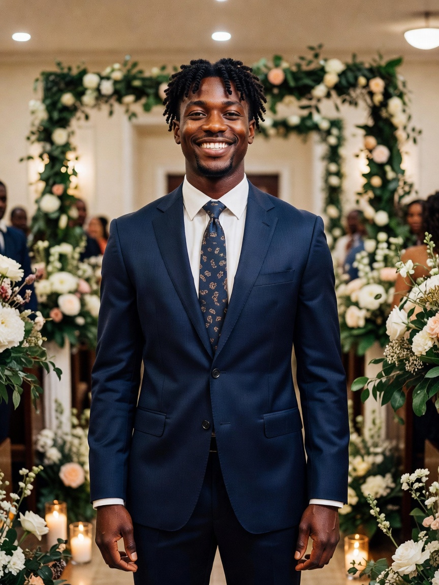 Caught my cousin tying the knot today. Clean suit, good vibes, even better food 