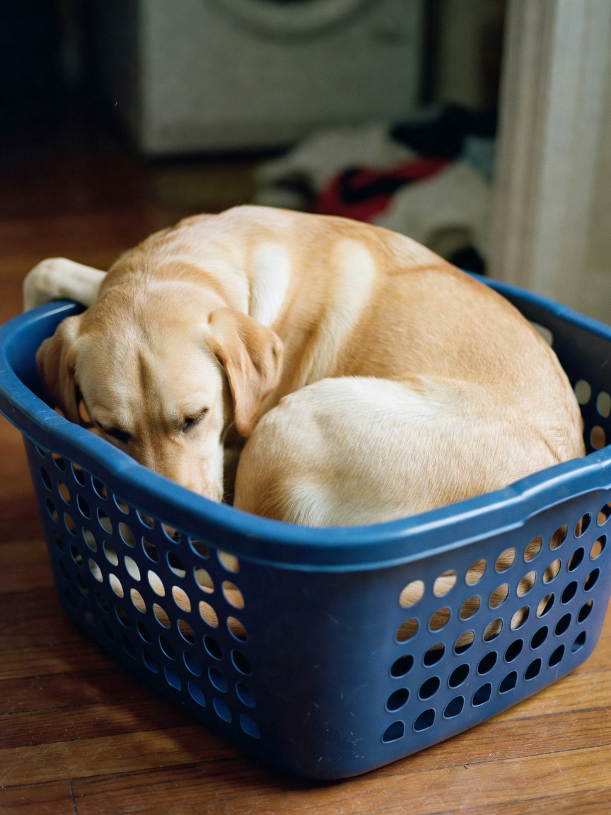 Max decided the laundry basket was his new throne today. Legend. Treat time was 