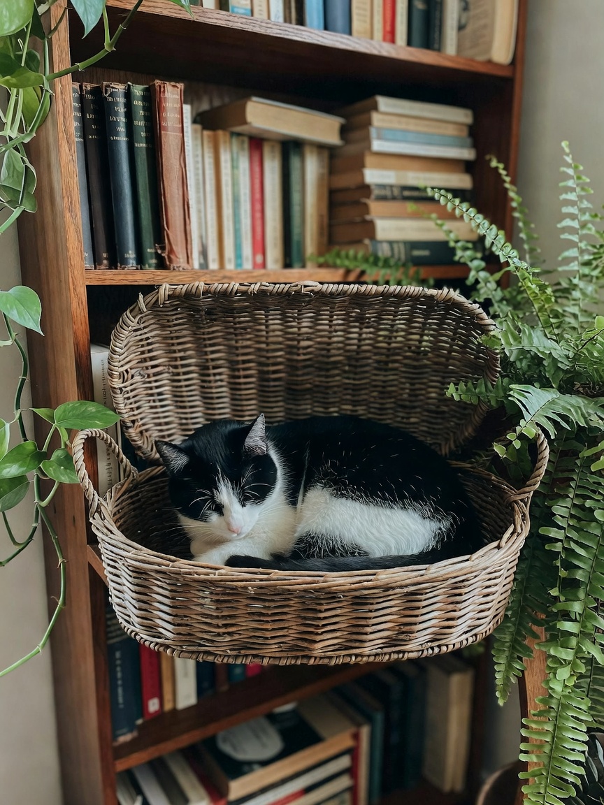 Came home to find Maple claimed the top shelf again. This cat has zero respect f