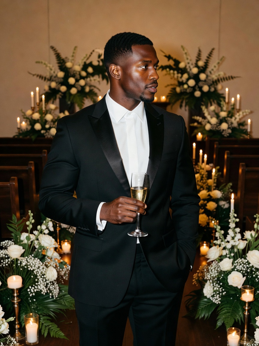 Suited up and ready to celebrate love tonight. Clean look, sharper moves on the 
