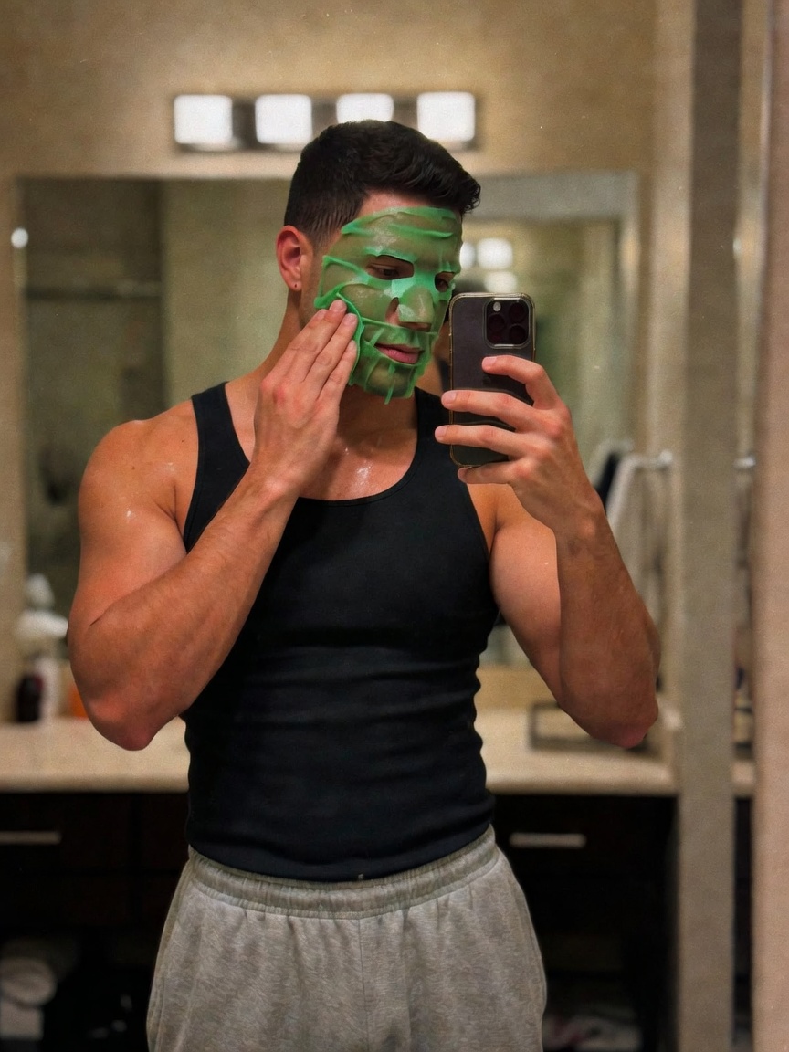 taking some me time with a face mask and journaling my goals for next week, self
