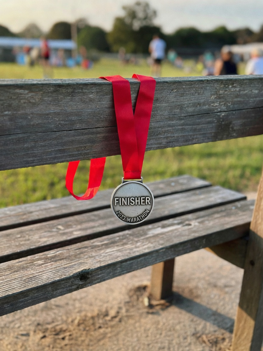 5k down, medal earned, knees still attached. shoutout to the muddy shoes that ca