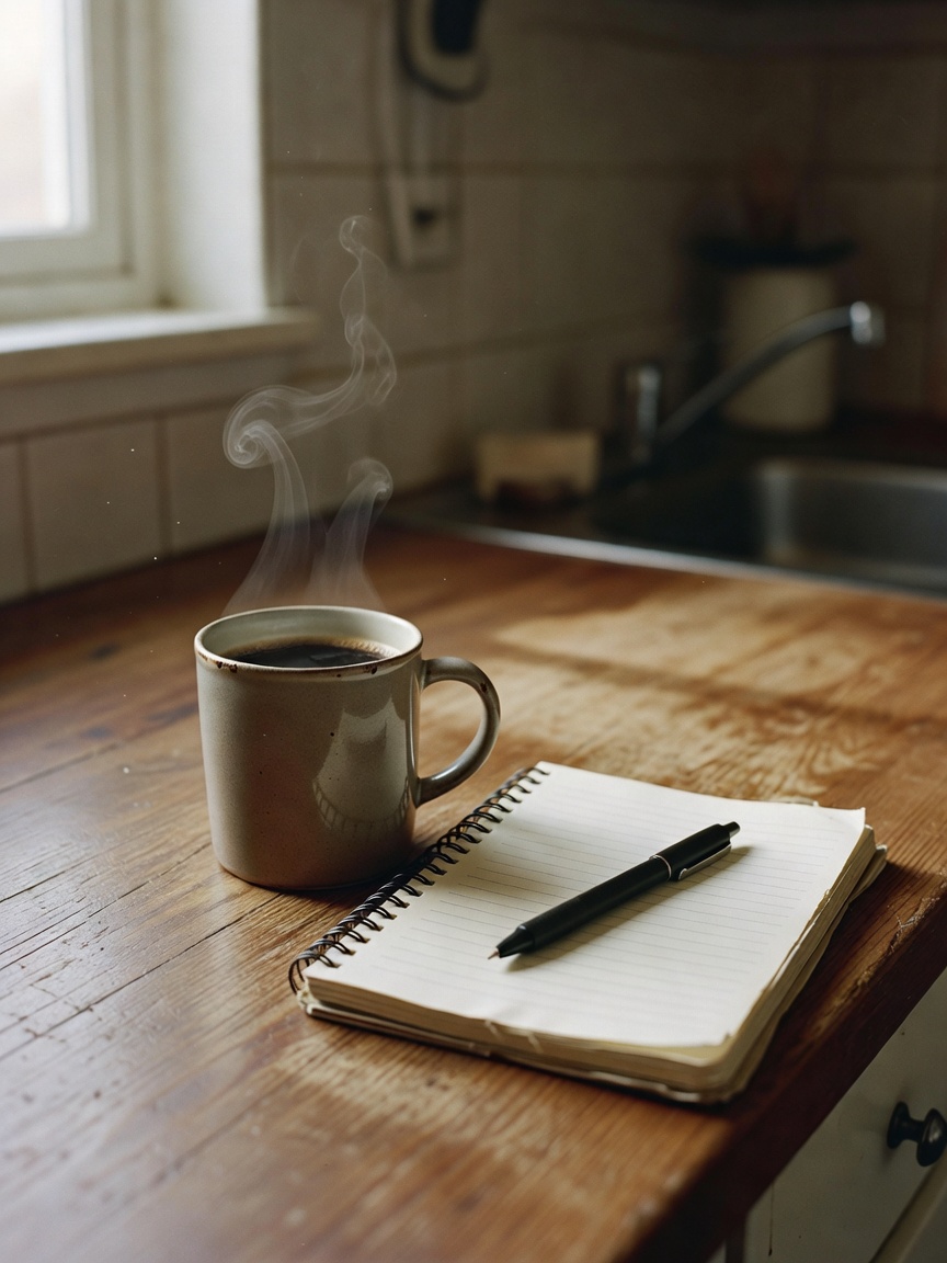 slow saturday morning doing it right. coffee first then everything else. bed still a mess because re