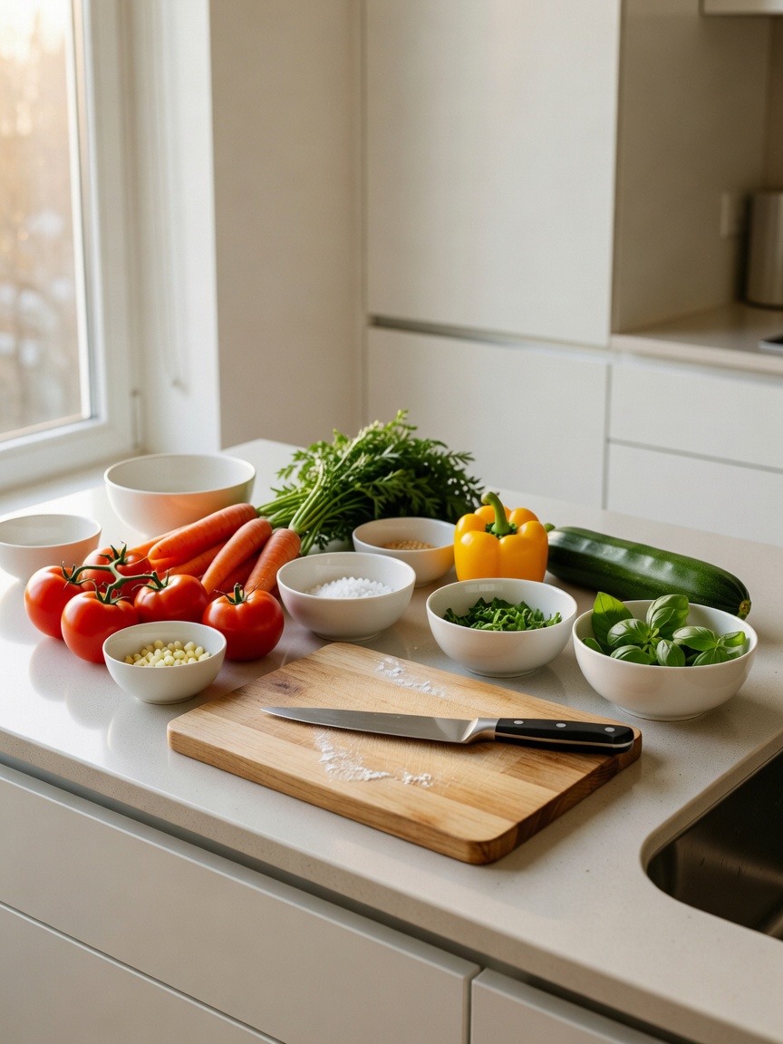 Sunday meal prep done right. Simple bibimbap bowl ingredients ready to go. Who w