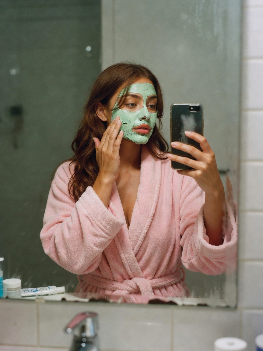 Self care Sunday done properly. Face mask on, tea in hand, and zero guilt. My sk