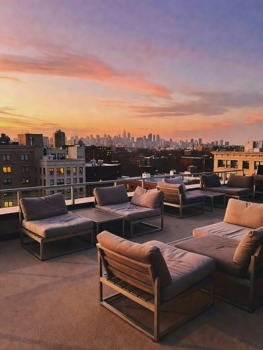 sunset cocktails with the girls after a long week. this view never gets old and 