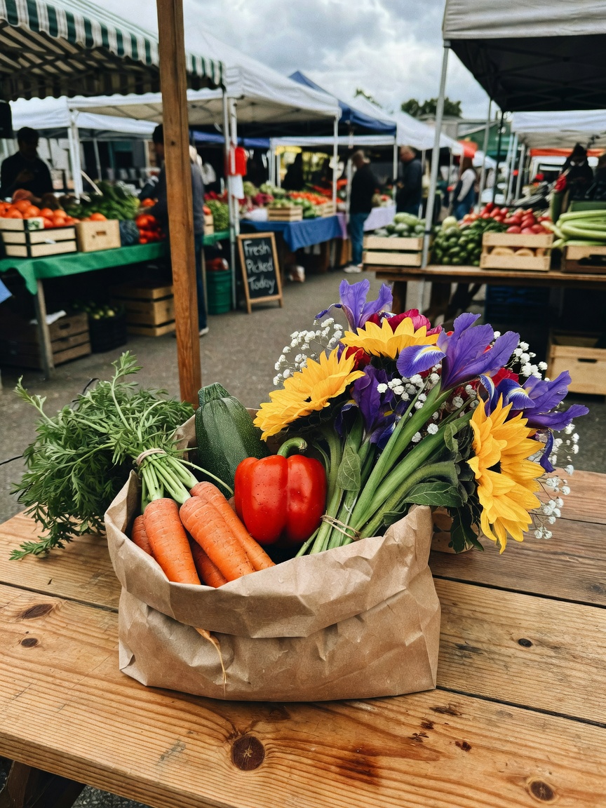 nothing beats fresh flowers and veggies for the week ahead! my adobo is about to be next level with 