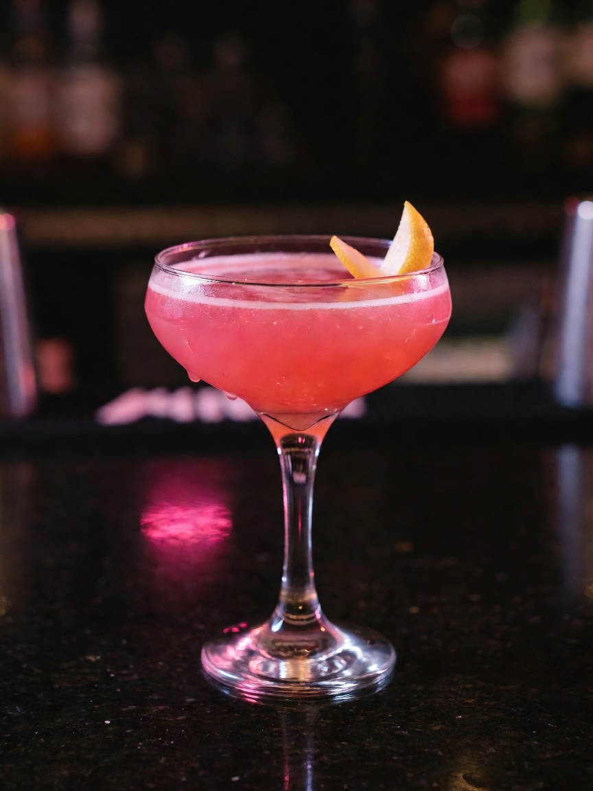 girls night called for something pretty and strong. this passionfruit martini di