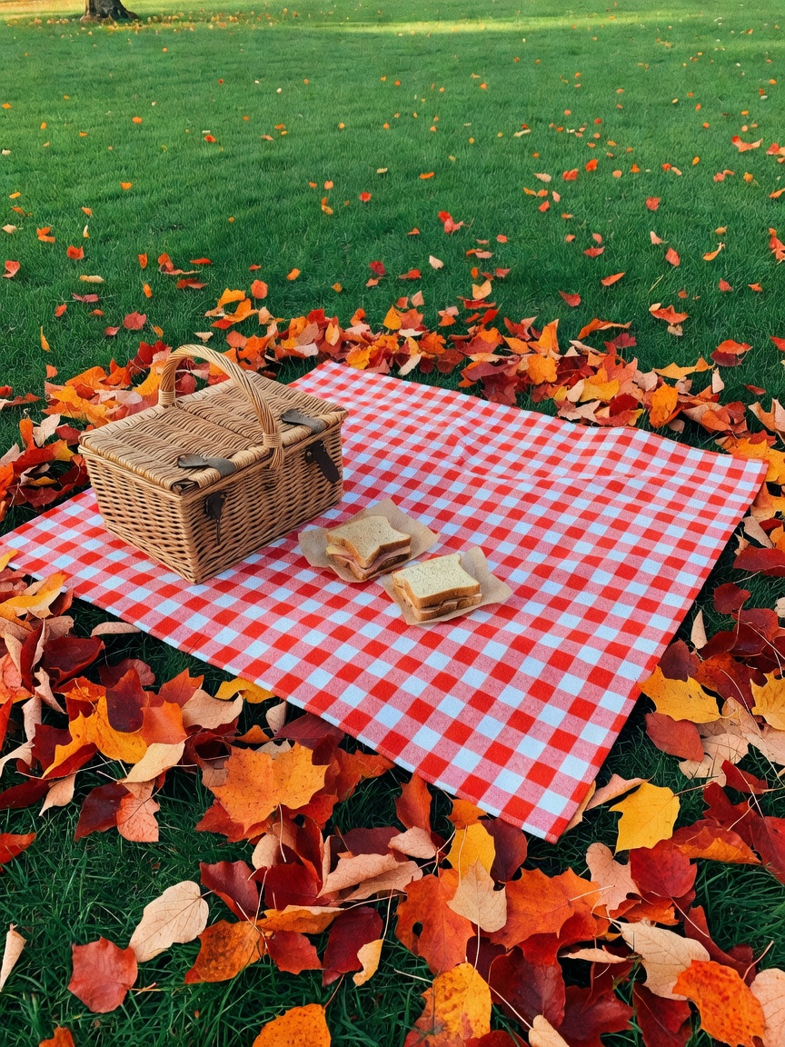 autumn picnic with max. leaves, good food, zero complaints. sometimes the best w