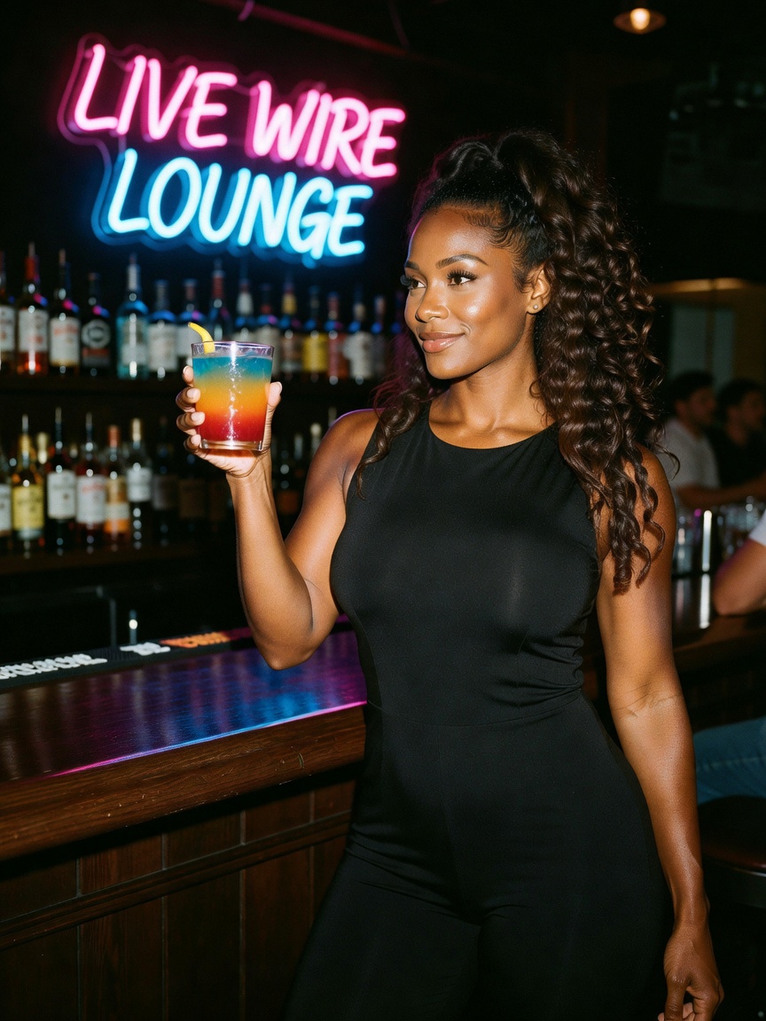 this mango rum punch hitting different tonight, bartender got the pour just right. who else out here