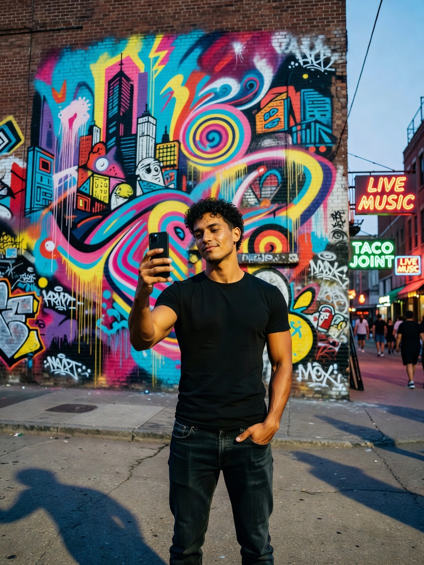 found this wild mural while wandering the city. the colors pop even better in pe