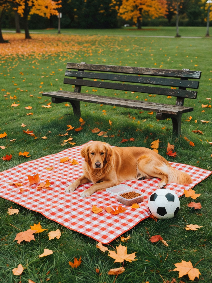 quick park picnic with the pup before the leaves all fall. he stole half my sandwich but i forgive h