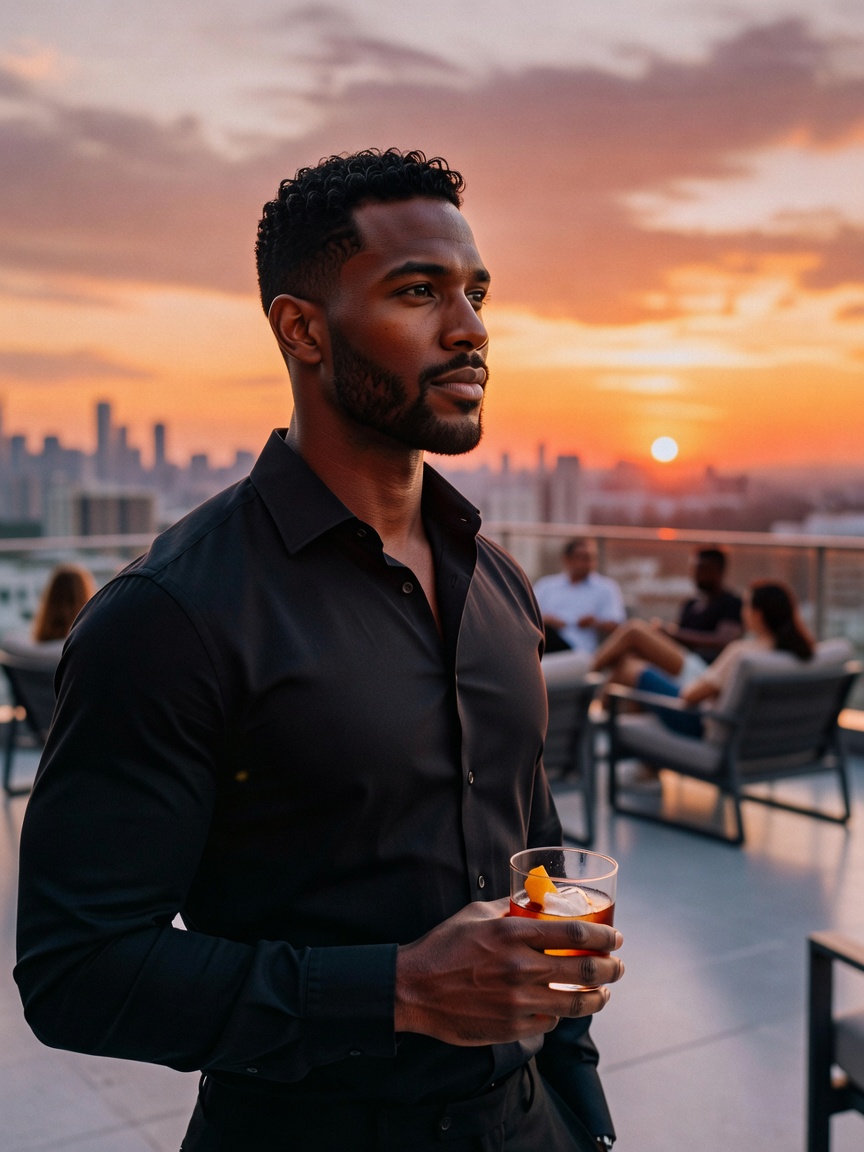 Sunset cocktails with the crew after a long week. Nothing beats good friends, ci