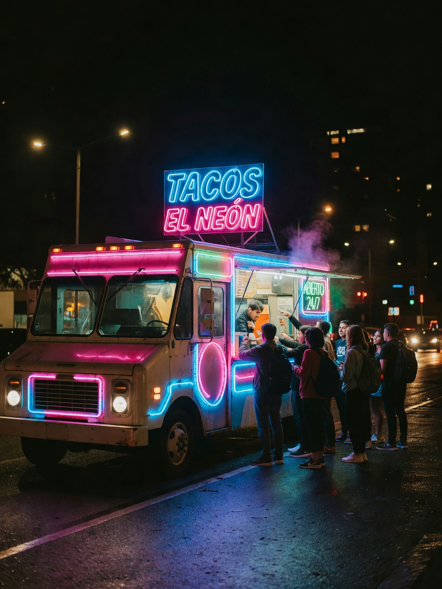 Late night cravings hit different after a long coding session. These al pastor tacos from the truck 