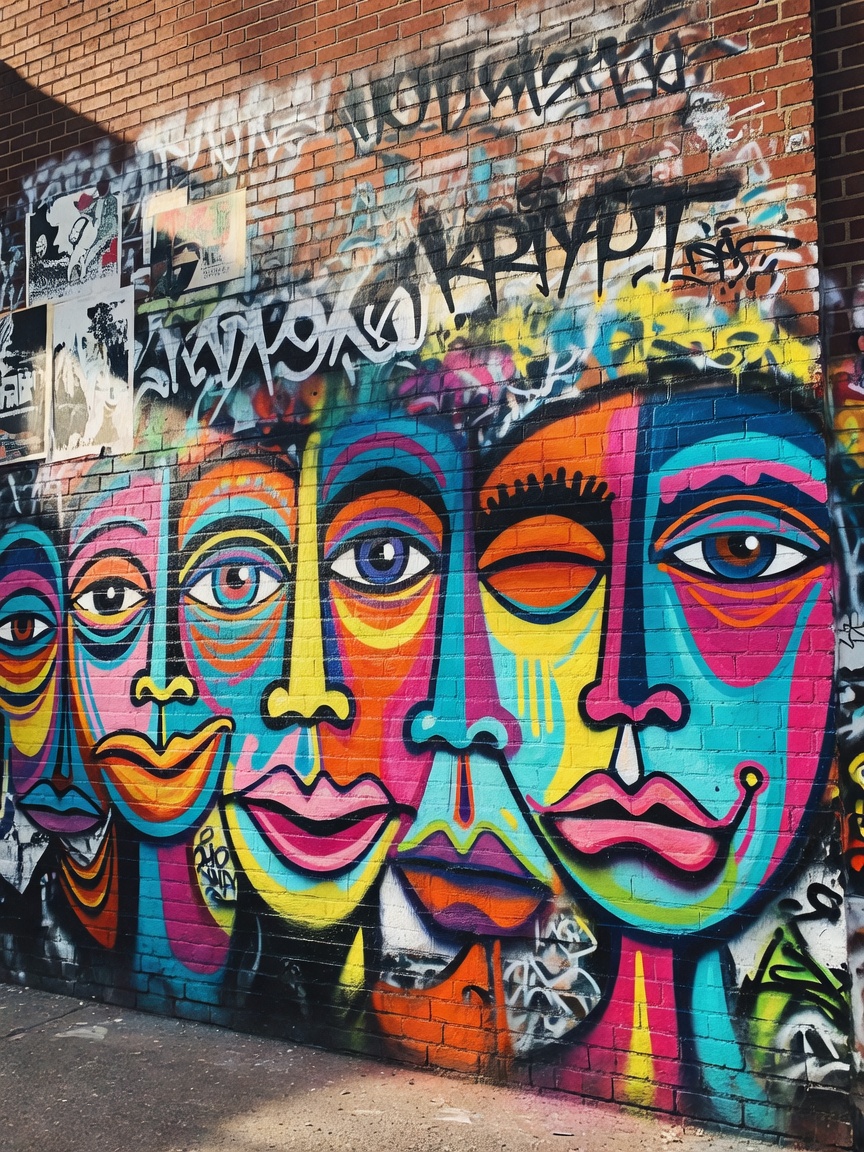 Nothing beats wandering the city and stumbling on this mural. The colors pop eve