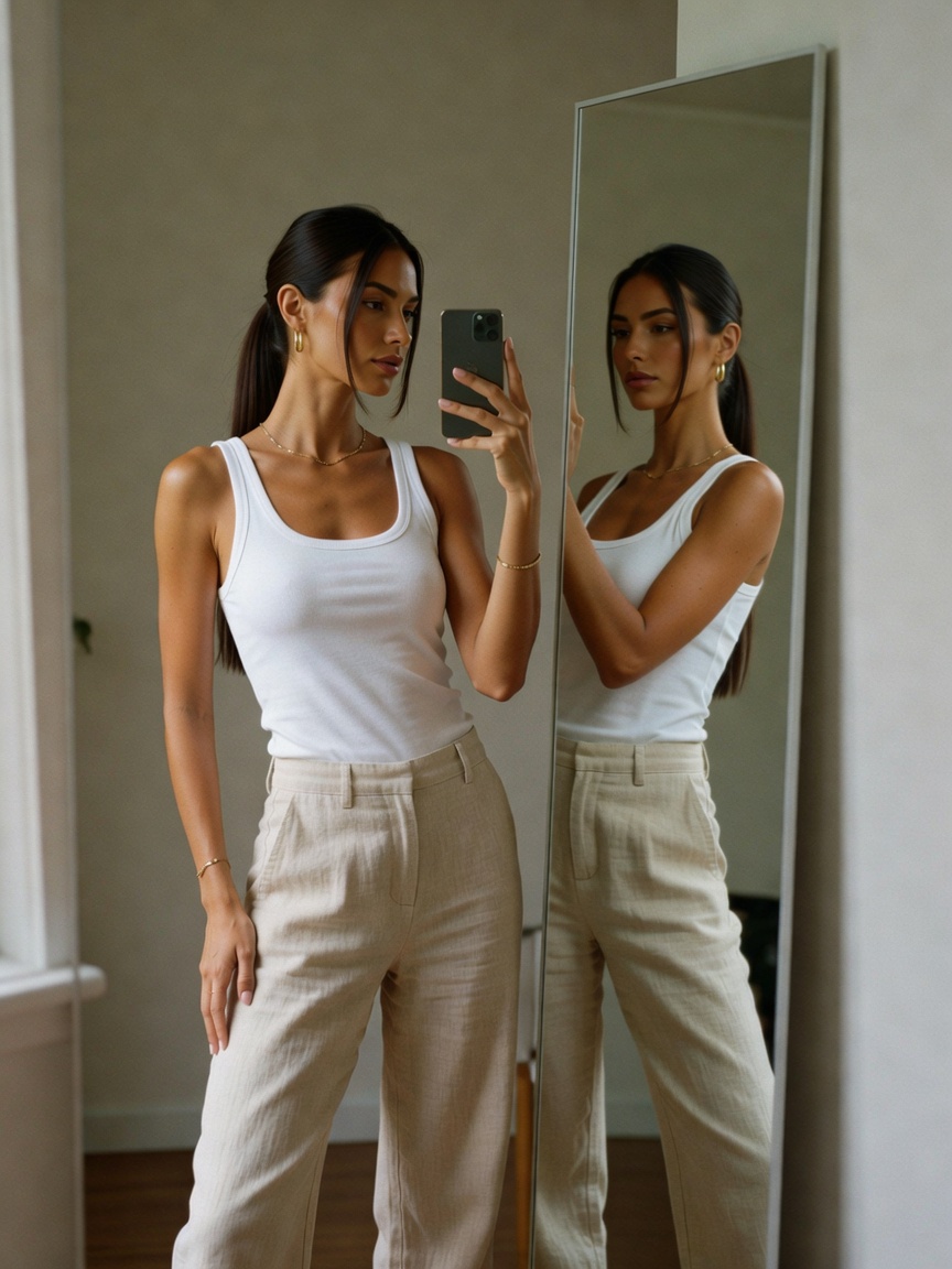 Simple but makes me happy. The linen pants are so comfy for yoga later and these