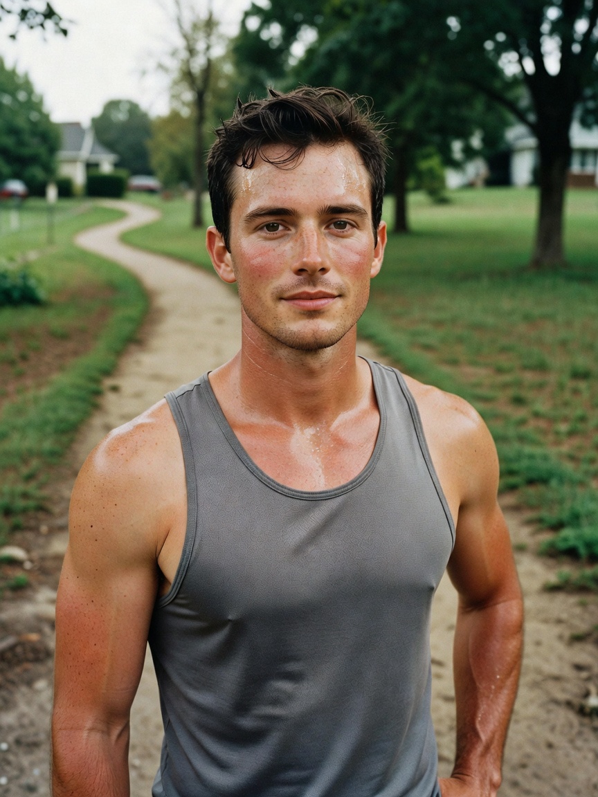 post-walk flush feels good. tank top sticking a little but the light was too nic