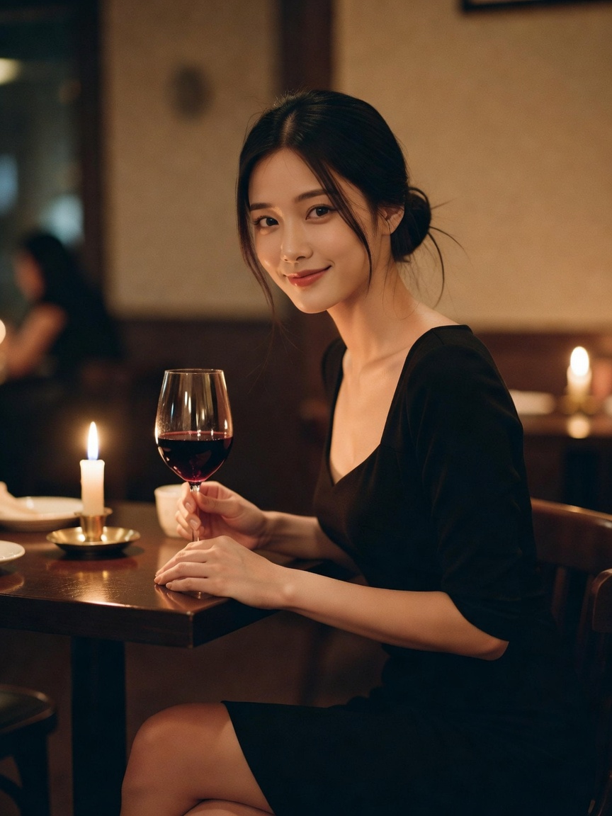 soft glow, slow sips, and a little black dress for the night. sometimes the best