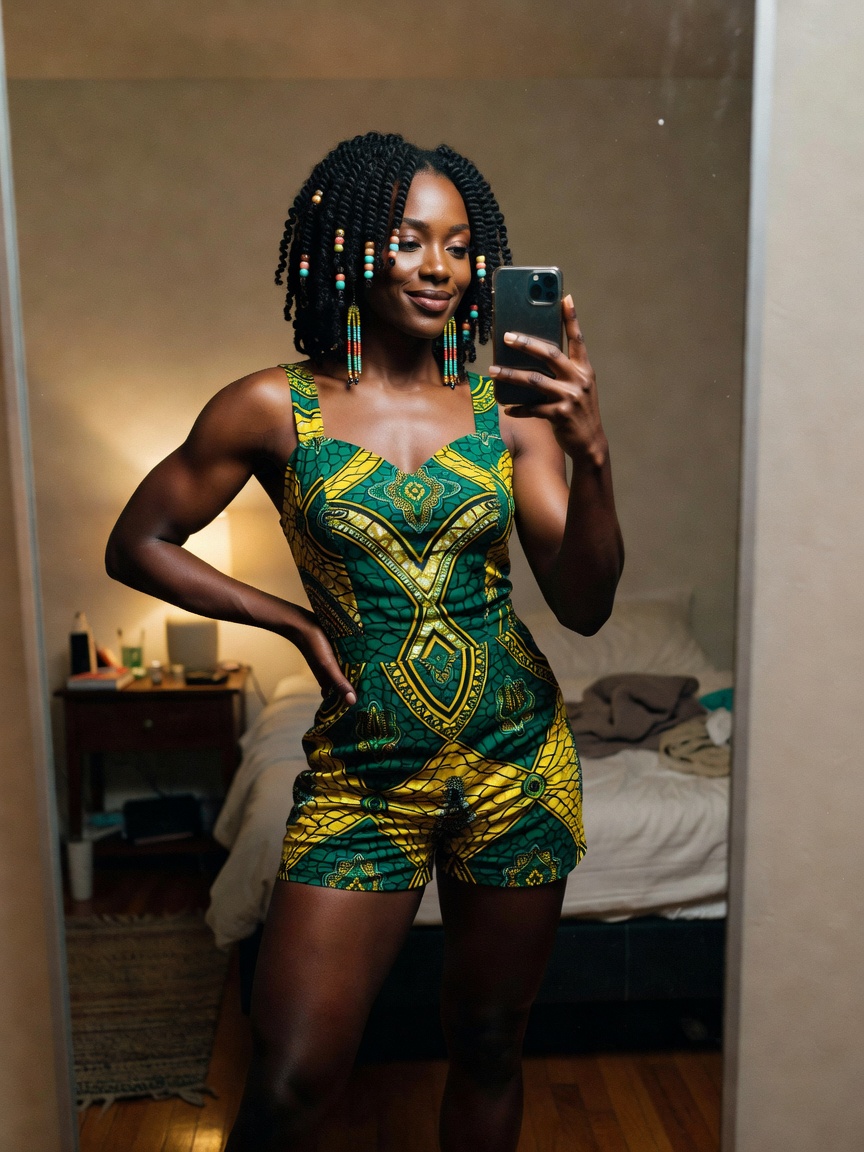 OOTD serving bold prints and even bolder energy. feeling myself in this jumpsuit