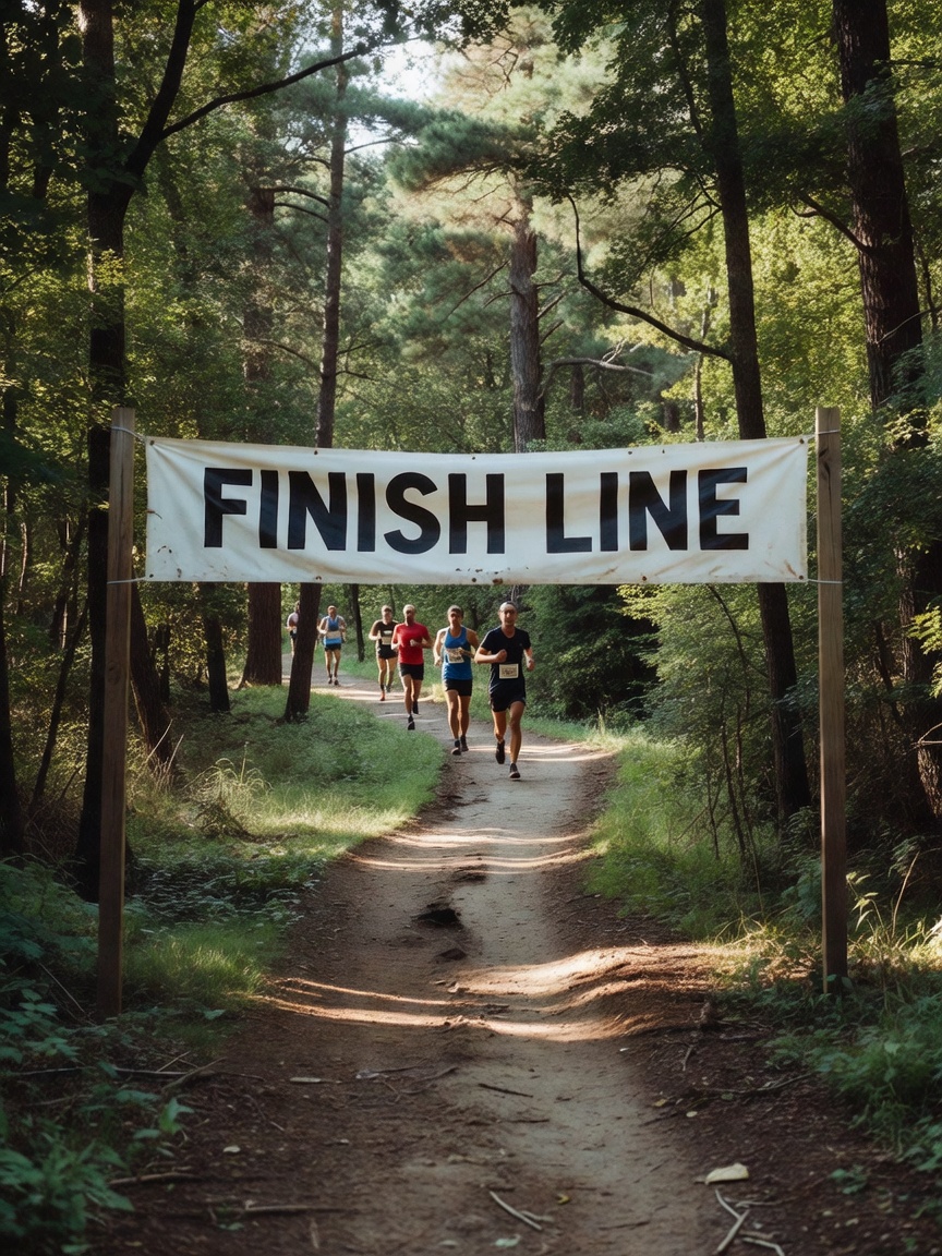 finally crossed that finish line feeling proud and a little emotional. luna wait