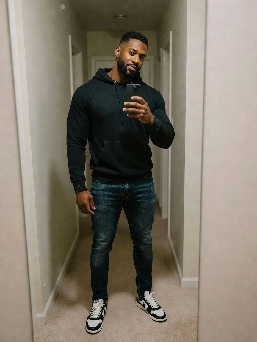 Quick mirror check before heading out. This fit finally came together after thre