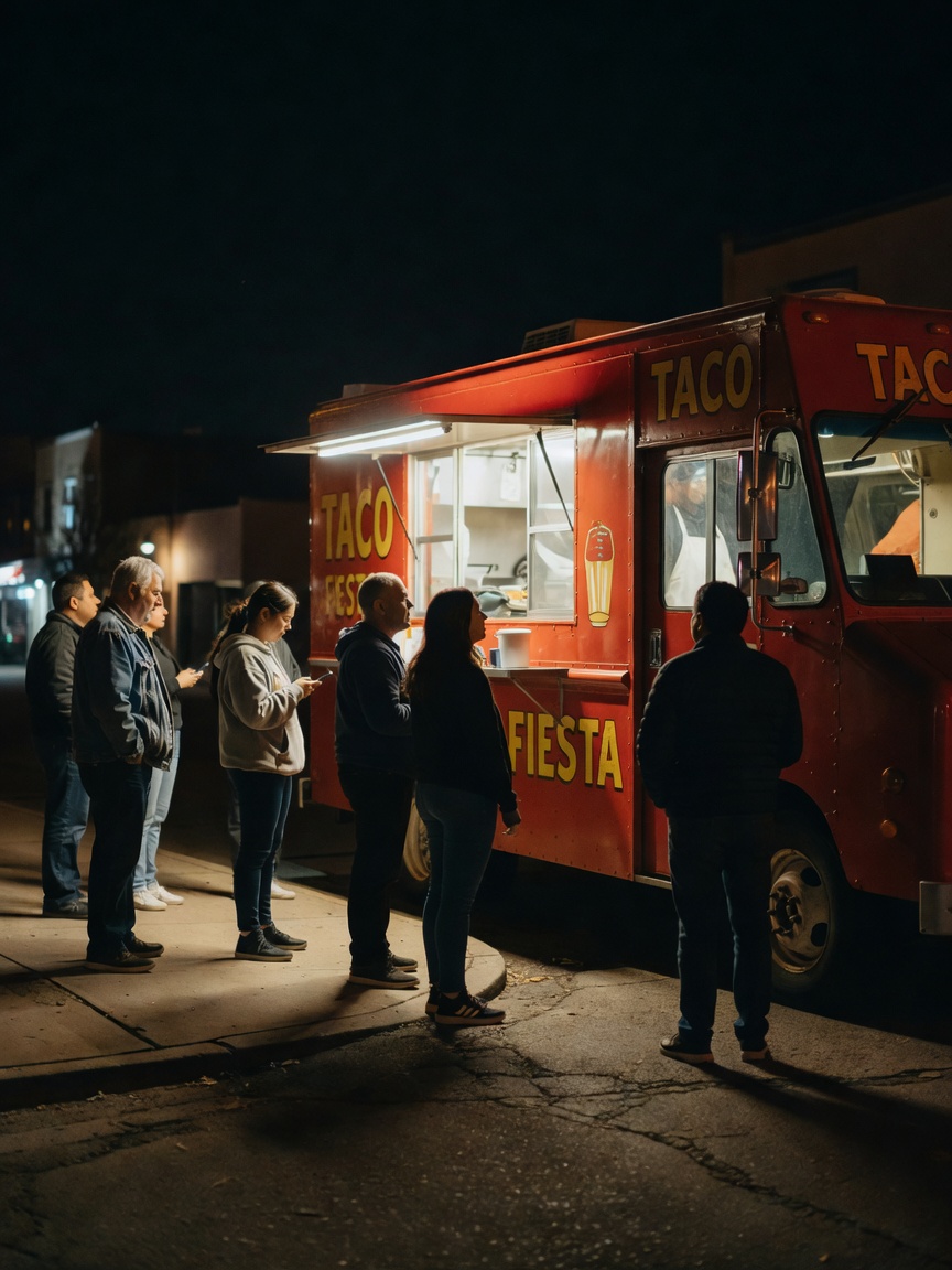 nothing beats a random tuesday night taco run. the al pastor truck never disappoints