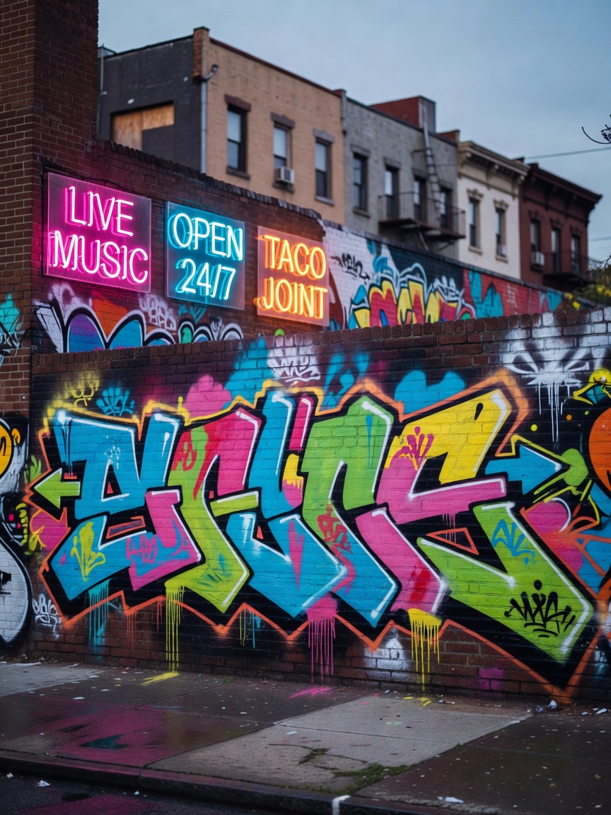 Found this wild mural during my lunch walk. The colors pop against all the concrete and neon. Moose 