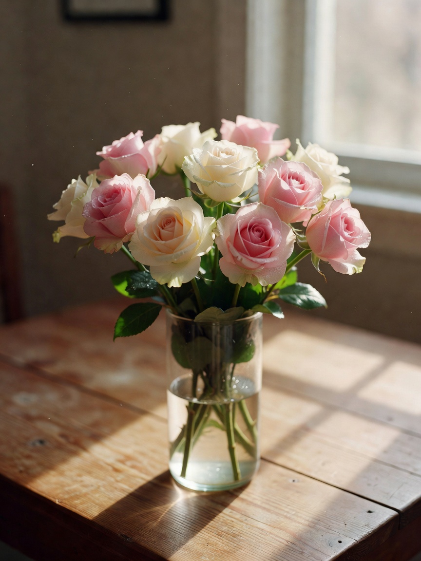 My neighbour's roses decided to show off this morning. Not competitive but mine are definitely bloom