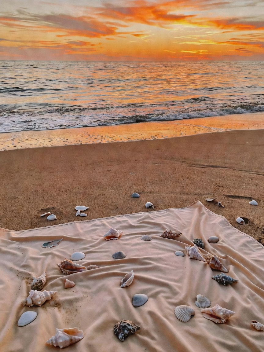 toddler finally napping so mama gets 10 minutes of this. shells in my pocket already and milo would 